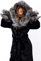 Women's exclusive alpaca coat Liana Black
